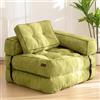 MAXYOYO Divano letto pieghevole, a coste, trasformabile, con cuscino, 160 x 80 cm, comodo divano letto, per camera da letto, soggiorno