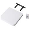 Velano - Mensola, mensola da parete, mensola, mensola sospesa, mensola sospesa con angoli rotondi - 1 pezzo, 24 x 24 cm, bianco - Mensole per cucina, bagno, soggiorno, camera da letto - TASO