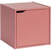Decor Space Cubo Composite Pro porta oggetti, mobile per interno, 35 x 35 x h 35 cm(MattoneSportello)