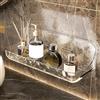 Generic 1 organizer da parete in acrilico, mensola adesiva per doccia, senza trapano, per bagno, cucina, soggiorno, trasparente