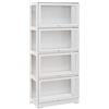 HOMCOM Vetrina per Collezione 4 Ripiani Ante Battente 59x30x139 cm Bianco | Piedini Antiscivolo, Vetrinetta, MDF e Acrilico