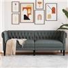 Generico Divano Chesterfield a 3 Posti Grigio Scuro in Tessuto,Mobili,Divani-372557