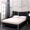 Beyeutao Telaio a baldacchino per letto singolo, larghezza 100 x lunghezza 200 x altezza 200 cm, telaio a baldacchino bianco a quattro angoli con basi in metallo per tenda da gioco all'aperto o