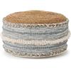 HAPPERS Pouf Juta Cotone Magi. Poggiapiedi, Sgabello basso, pouf design esclusivo con imbottitura inclusa