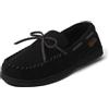 Dearfoams Toby Microsuede Moccasin with Tie Slipper PantofoleUomo