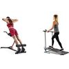 Sunny Health & Fitness Sunny Health and Fitness Unisex's Station-SF-BH620062 Hyperextension Roman Chair with Dip Station + Foldable and Compact Magnetic Rowing Machine, 130 KG Max, Durable Non-Electric Incline Exercise