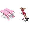 Sunny Health & Fitness Sunny Health and Fitness Unisex's Station-SF-BH620062 Hyperextension Roman Chair with Dip Station + Exercise Stepping Machine, Portable Mini Stair Stepper for Home, Desk or Office Workouts