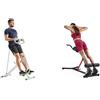 Sunny Health & Fitness Sunny Health and Fitness Unisex's Station-SF-BH620062 Hyperextension Roman Chair with Dip Station + Row-N-Ride Squat Assist Trainer for Glutes & Full Body Cardio Workout with Adjustable Resistance