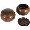 Weible Go Ciotole - Legno Marrone Laccato - 2 Pezzi