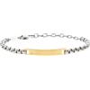 Breil, Collezione Tag and Cross, Bracciale Uomo in Acciaio e Cubic Zirconia, Pratica Chiusura a Moschettone, Idee Regalo Uomo, Lunghezza Regolabile 17-22 cm