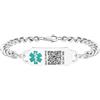 Oneress Squisiti braccialetti medici per donne e uomini, braccialetto medico personalizzato in acciaio inossidabile catena cubana, regalo di festa per moglie o marito