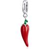 LES FOLIES DI PAOLA GRIECO Charm Peperoncino rosso Cornetto Napoletano fortuna in argento 925 - Les Folies per Pandora