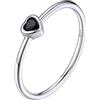 Silvora Anelli Argento Sterling Anello da Donna Fedi Nuziali Argento 925 Zirconi Cubici Lucidi Fedi di Fidanzamento Eternità Taglia IT #7-27 Confezione Regalo Delicata Natale San Valentino