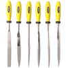 Oudtinx Set di lime ad ago diamantate (set da 6 pezzi) include lima piatta, piatta, quadrata, triangolare, rotonda e semicircolare, 4 x 160 mm