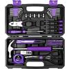 DEKOPRO Valigetta degli attrezzi DEKOPRO, cassetta degli utensili, 62 pezzi, set completo universale con utensili manuali (viola)