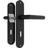 DIYGEEK Maniglie per porte interne, colore nero, 72 mm, DIN BB, barba colorata