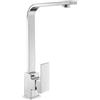 BAGNOCLIC Miscelatore Da Cucina Quadrato Con Beccuccio Girevole Squadrato | Ottone Cromato Pesante | Design Moderno E Funzionale | Installazione Facile
