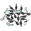 NiceLand Clip per cavi, 50 pezzi, fascette per cavi regolabili, autoadesive, colore nero, con base adesiva, per computer e cavo di ricarica USB