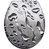 Froadp Copriwater con abbassamento automatico, sedile WC in Duroplast e acciaio inox, antibatterico, per tutti i WC comuni (gocce d'acqua)