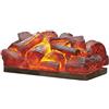 FEELIN Electronic Fireplace Water Vapor Fireplace Fiamma di simulazione 3D 13,8 pollici Togni di camino elettrico Mini camino inserisci il riscaldatore di tronchi 8W Core di camino ornamentale decorativo Ele
