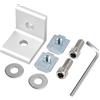 eSynic 10pz Staffe di Fissaggio in Alluminio 40x40x36 mm per Dado a T Nut 8, Bretelle ad Angolo Modello 4040 4080 Giunzione Raccordo con 20 Viti 20 Dadi per DIY Finestra Porta Profilo 40x40 40x80