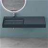 Mai & Mai Lavabo Bagno Sospeso in Minerale Fuso 120x46x12cm, Colossum630 | Lavandino Bagno, Antracite Opaco, Stampaggio Monopezzo, Nano-rivestimento, Bordi Sottili