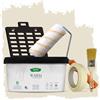 PECTRO Pittura Mano Unica 4L (6,3kg) Set con rullo, pennello, griglia e nastro in carta - Pittura per Interni Lavabile per Pareti e Soffitti - Monomano per Camere e Soggiorni