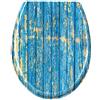 HENGMEI Sedile WC chiusura ammortizzata Tavoletta per WC con cerniere (blu)