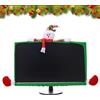 LUVDECO Copertura dello Schermo del Computer di Natale 19-27 Pollici - Elastico Monitor Border Decorazione per Laptop TV LCD PC (Pupazzo di Neve)