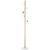 DRW Appendiabiti da Terra in Metallo con Base in Marmo Dorato, 173 x 16 x 29 cm
