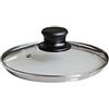 Krüger Haushaltswaren Karl Krüger GmbH Coperchio Universale Rubino 16 cm con Manico in plastica, Coperchio in Vetro, Universal - Coperchio, Padella, Pentola a Pressione