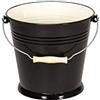Krüger Haushaltswaren Krüger W10TR - Secchio per acqua serie Trieste, 10 litri, nero, altezza 27 cm, diametro 28 cm