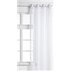 Gardinenbox 20332 - Tenda in Voile con Occhielli, in Tinta Unita Bianco
