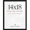 Americanflat, Cornice portafoto con plexiglass lucido, 35,6 x 45,7 cm, collezione Streamline, con bordo sottile, per esposizione a parete, con accessori per appenderla, nero
