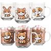 Glasmark KROSNO 1992 Bicchieri per Bambini Set da 6 Pezzi Bicchieri in Vetro 230 ml con Motivi di Animali Trasparenti Lavabili in Lavastoviglie