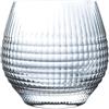 Arcoroc Disco - 6 bicchieri bassi in vetro cristallino, 38 cl | goffratura esterna, bordo sottile, lavabile in lavastoviglie