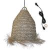 Lumisky Anafi Outdoor Cable Sospensione di Rete Da Esterno in Fanerogame Marine Naturali Stile Bohémien Lunghezza Cavo 5 m