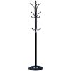DRW Appendiabiti da Terra e Base in Marmo in Metallo Nero 175 x 37 x 37 cm