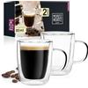Moritz & Moritz Barista 2 bicchieri da caffè da 80 ml, a doppia parete, per caffè, tè o dessert, lavabili in lavastoviglie