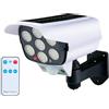 Grundig Lampada solare esterna a LED con sensore di movimento a 120° (3-5 m) - Illuminazione di sicurezza senza fili - 3 modalità - Telecomando incluso - Montaggio a parete - Impermeabile IP44