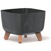 Prosperplast Gracia DGQL400E - Vaso da fiori quadrato su piedi, colore: antracite