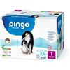 Pingo Pannolini Taglia 1-2 (2-5 kg) - 2 Confezioni da 27 Pezzi - Neonato - Pelle Sensibile - Misuratore di Umidità - Ecologici Anallergici - Colore Bianco