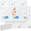 Lertantri Tappeto Gioco Bambini, 200x180x1.5cm Tappetino Pieghevole Impermeabile Doppio Lato per Bambini, XPE Schiuma Tappetini Antiscivolo, Non Tossico Tappeto Gioco Neonato