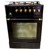 Staylux Cucina Staylux 4 Fuochi a Gas Forno Elettrico 60x60cm Nero/Bordeaux LF66GE-40F