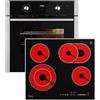KKT KOLBE Set forno e piano cottura con cornice SET8810CH59AL, 60 cm | Pulizia a vapore, 4 zone, Doppia zona, Zona ovale, Grill, Aria calda, Guide telescopiche, Timer automatico, nero argento