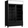 Générique Armadio per bevande 2 ante scorrevoli 630L - nero - baldacchino LED - 0/+10°C