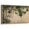 Artefizio Stampa Cinese e Giapponese Su Tela, Giardino Orientale, Quadro Giapponese Orizzontale per Soggiorno Studio e Ufficio, Arte Orientale con Natura Zen (180L x 80l cm, Cornice Natural)