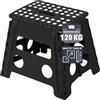 ZOLLNER Sgabello pieghevole - altezza 30 cm - sedia pieghevole - scaletta - per adulti o bambini - cucina, bagno, campeggio, stanza - colore nero