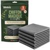 Murwon Panno Magico Lifebox - Set da 5 Panni XXL per Pulizia Vetri, Cucina, Bagno e Auto, Senza Aloni né Pelucchi, Lavabile e Riutilizzabile, 40x30 cm