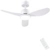 CJOY Ventilatore da Soffitto con Luce Bianco 96CM | Ventilatore da Soffitto con Telecomando, LED Dimmerabile, 6 Velocità, 3 Pale Reversibile, Per Camera/Soggiorno/Perenz